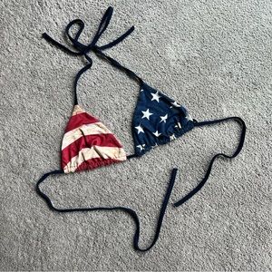 American flag bikini top